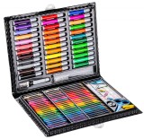 Set de pictura si desen pentru copii, 150 de piese, cutie din plastic