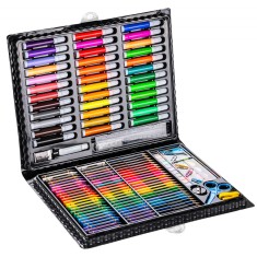Set de pictura si desen pentru copii, 150 de piese, cutie din plastic