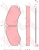 Set placute frana,frana disc RENAULT MASTER II platou / sasiu (ED/HD/UD) (1998 - 2010) TRW GDB1609