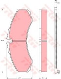Set placute frana,frana disc RENAULT MASTER II platou / sasiu (ED/HD/UD) (1998 - 2010) TRW GDB1609