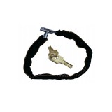 Lant antifurt bicicleta, 2 chei, 80 cm, protectie anti-zgariere, negru