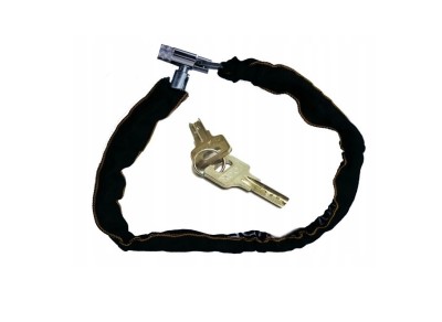 Lant antifurt bicicleta, 2 chei, 80 cm, protectie anti-zgariere, negru foto