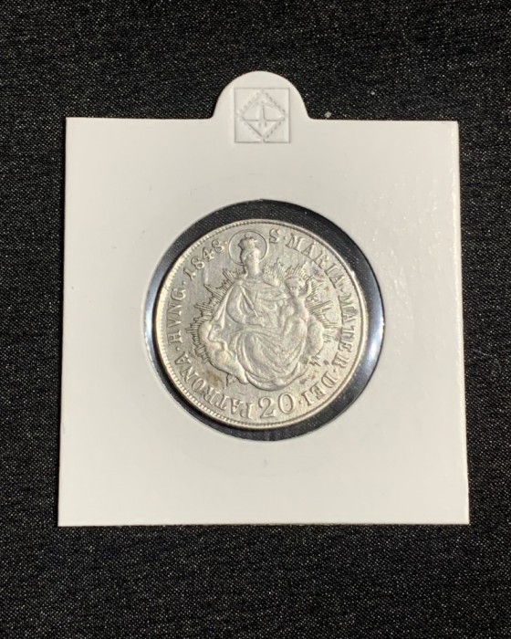 Moneda 20 krajczar 1848 B Ungaria argint