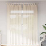Perdele Voile Crem 140x260 cm, Set 2 Bucăți, Perdele Transparente, Poliester, Perdele Moderne Dormitor/Sufragerie vidaXL