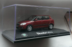 Macheta Skoda Fabia 2 (rosu) - Abrex 1/43 foto