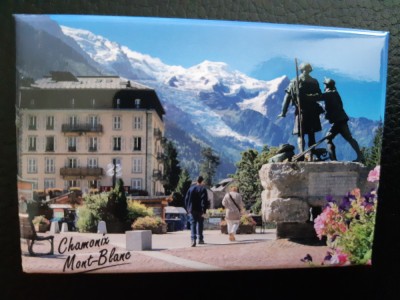 XG Magnet frigider - tematica turistica - Franta - Chamonix - Mont-Blanc foto