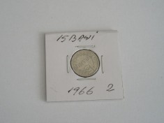 M1 C10 - Moneda foarte veche 18 - Romania - 15 bani 1966