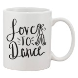 Cana alba personalizata &#039;Love to dance&#039;, INOVATIX&reg;. 330ml