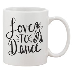 Cana alba personalizata 'Love to dance', INOVATIX&reg;. 330ml