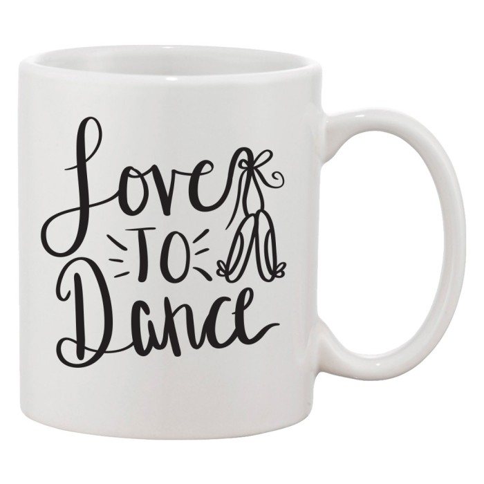 Cana alba personalizata &#039;Love to dance&#039;, INOVATIX&reg;. 330ml
