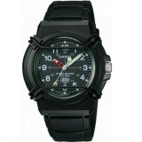 Ceas Casio bărbătesc cu baterie de 41,1 mm și curea din cauciuc negru