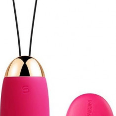 SVAKOM Ou Vibrator Elva, 5 Moduri Vibratii + 5 Intensitati, Silicon, USB, Rosu, 8 cm