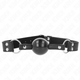 Kink Collar &amp; Gag-Minge Moale si Ferma 4 cm Gag cu Curea