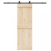 VidaXL Set feronerie pentru uși glisante, negru, 200 cm, oțel