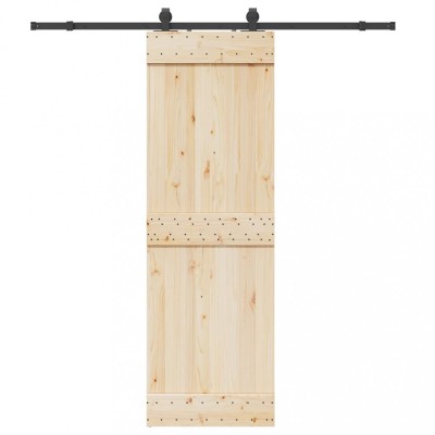 vidaXL Set feronerie pentru uși glisante, negru, 200 cm, oțel foto
