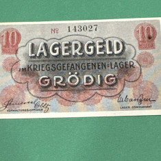 F. RARR : AUSTRIA = LAGERGELD GRODIG - 10 HELLER (1916) - UNC