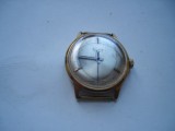 Ceas mecanic sovietic Raketa 21 jewels, carcasa placata cu Au10, functioneaza, autonomie mare