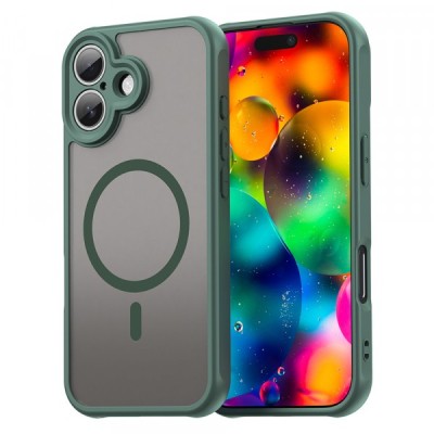 Husa MagSafe pentru Apple iPhone 17, Techsuit, HaloFrost II, Verde foto