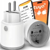 Priza smart programabila cu wattmetru &ndash; Control din Aplicatie, PLUG&amp;PLAY, Max. 3680W