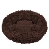 Culcus pentru caini si pisici Cozy, 70 cm, marimea M, rotund, maro