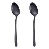 Lingurițe mici din oțel inoxidabil, set 2 buc, negru mat, 15.5 cm, CMCLASS