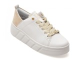 Cumpara ieftin Pantofi sport RIEKER albi, W2602, din piele naturala