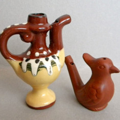 Fluiere ulcior si pasare, arta ceramica traditionala, artizanat romanesc anii 80