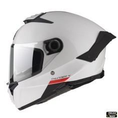 Casca integrala pentru scuter - motocicleta MT Thunder 4 SV A0 alb lucios (ochelari soare integrati) &ndash; tip viziera MT-V-28B XXL (63/64cm)