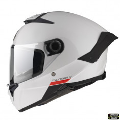 Casca integrala pentru scuter - motocicleta MT Thunder 4 SV A0 alb lucios (ochelari soare integrati) – tip viziera MT-V-28B XL (61/62cm)