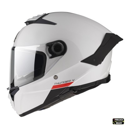 Casca integrala pentru scuter - motocicleta MT Thunder 4 SV A0 alb lucios (ochelari soare integrati) &amp;ndash; tip viziera MT-V-28B XXL (63/64cm) foto