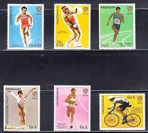 A12 S5 10 - Timbre foarte vechi - Paraguay - Jocurile olimpice - Seul 1988