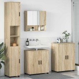 Cumpara ieftin Set de mobilier pentru baie 4 buc. Stejar Sonoma