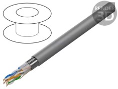 Cablu F/UTP LANBERG 4x2x23AWG 305m PVC gri &Oslash;7,5mm