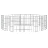 Cumpara ieftin Adapost pentru animale cu 12 panouri, 54x60 cm, fier galvanizat