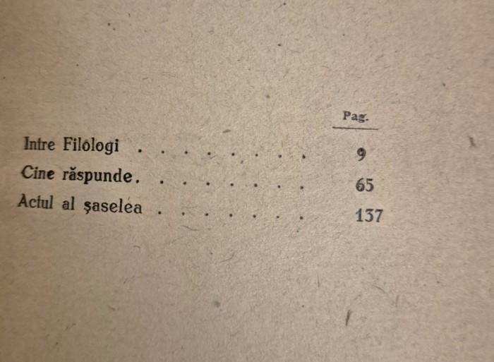 Carte veche 1924 Teatru D D Patrascanu Trei comedii