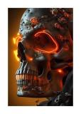 Cumpara ieftin Sticker decorativ, Craniu, Portocaliu, 85 cm, 6551ST, Oem