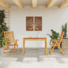 VidaXL Set mobilier de grădină, 3 piese, lemn masiv de acacia