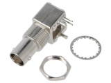 Conector BNC mamă unghi 90&deg; 50&Omega; THT PCB