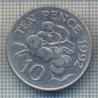 AX 455 MONEDA - GUERNSEY - 10 PENCE -ANUL 1992 -STAREA CARE SE VEDE foto