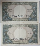 Romania , 1000 Lei Septembrie 1941, serii consecutive