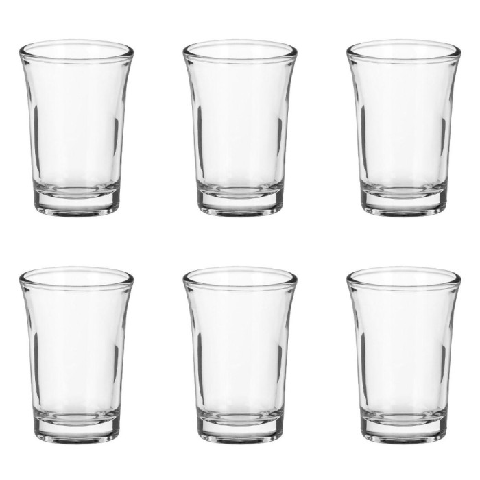 Set 6 Pahare Shot, Sticlă, Transparent, Capacitate 50ml