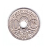 Moneda Franta 10 centimes 1917, stare buna, curata
