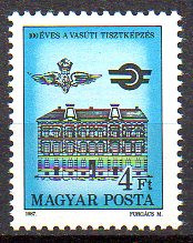 UNGARIA 1987, Aniversari, Arhitectura, Transport, serie neuzata, MNH foto