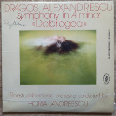 Dragos Alexandrescu, Symphony in A minor ,,Dobrogea"// disc vinil cu semnatura
