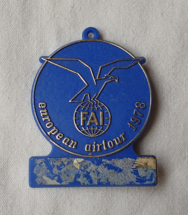 Insigna FAI - Federatia Internationala de aviatie - turul aerian european 1978