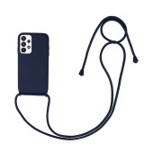 Husa compatibila cu samsung galaxy a23, strap, cu snur prindere gat regrabil, camera protect, antishock, albastru