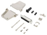 Conector D-Sub 25 pini mamă cu șuruburi pentru cablu
