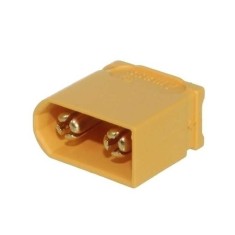 Mufa alimentare DC XT60 tata 30A 2 pini pe cablu lipire galbena