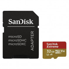 Card Sandisk Extreme microSDHC 32GB 90Mbs A1 Clasa 10 V30 UHS-I U3 Mobile cu adaptor SD foto