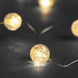 Instalație Lumini de Crăciun LED, 100 Becuri, Culoare Alb Cald, Cablare Transparentă, 7.9m, Oem